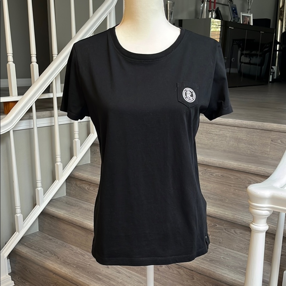 Lauren Ralph Lauren Black Fitted Short Sleeve T-Shirt